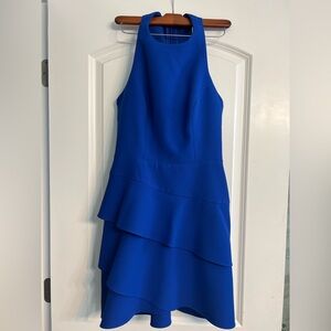 BCBGMaxAzria Blue cutout dress